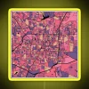 Greensboro Map Pattern In Purple And Pink RGB Neon Sign - Image 5