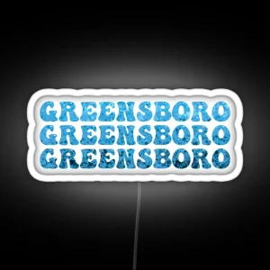 Greensboro NC Blue RGB Neon Sign