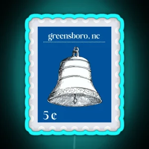 Greensboro NC Stamp RGB Neon Sign