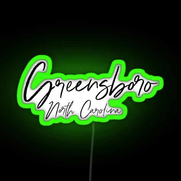 Greensboro North Carolina Led RGB Neon Sign