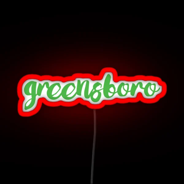 Greensboro RGB Neon Sign