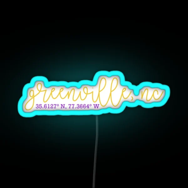 Greenville Coordinates RGB Neon Sign
