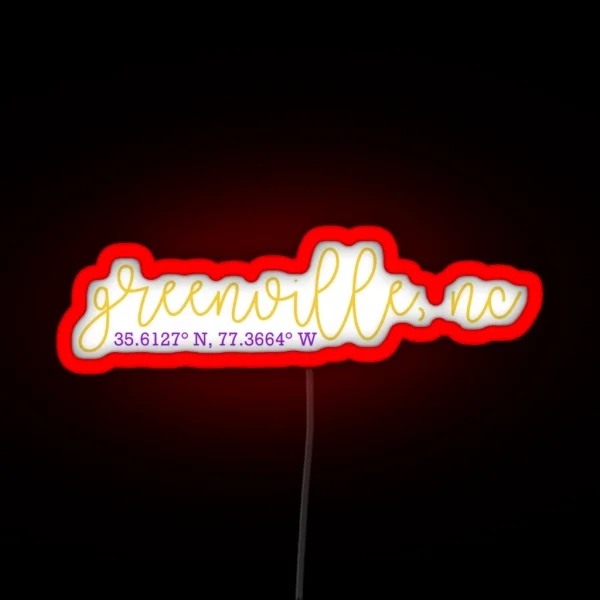 Greenville Coordinates RGB Neon Sign