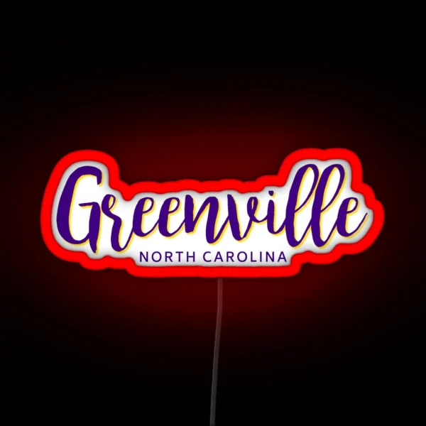 GREENVILLE NORTH CAROLINA RGB Neon Sign