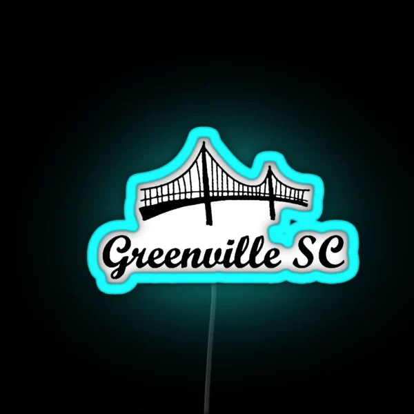 Greenville SC Liberty Bridge RGB Neon Sign