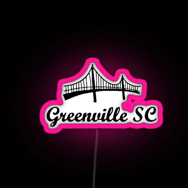 Greenville SC Liberty Bridge RGB Neon Sign