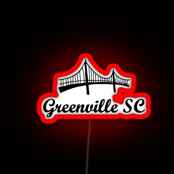 Greenville SC Liberty Bridge RGB Neon Sign