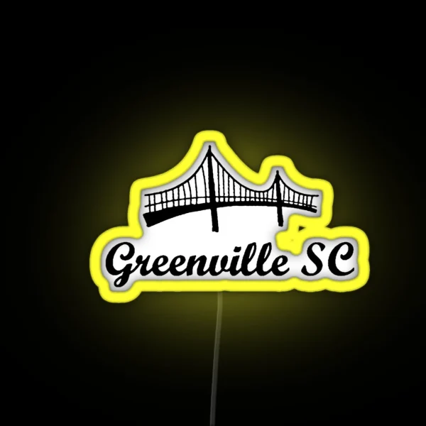 Greenville SC Liberty Bridge RGB Neon Sign