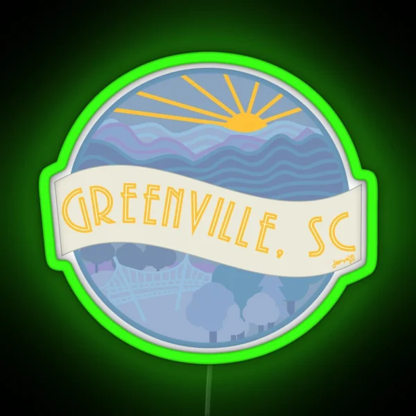 Greenville SC Vintage Led RGB Neon Sign