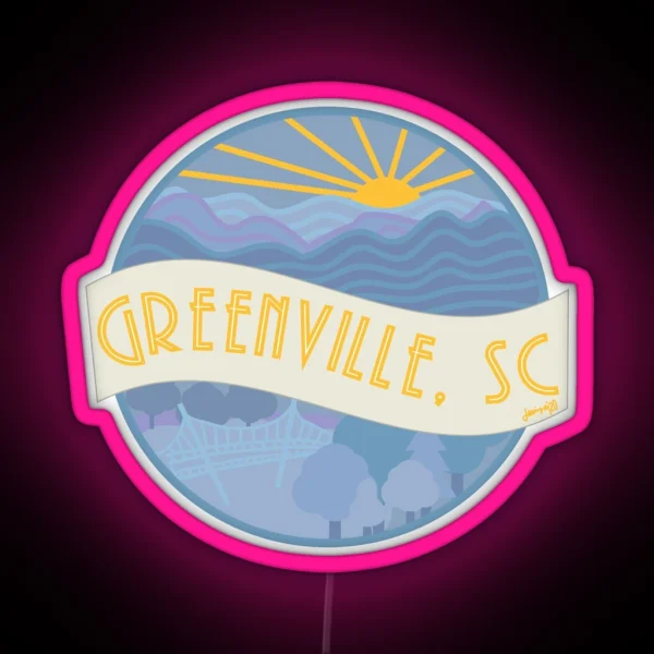 Greenville SC Vintage Led RGB Neon Sign