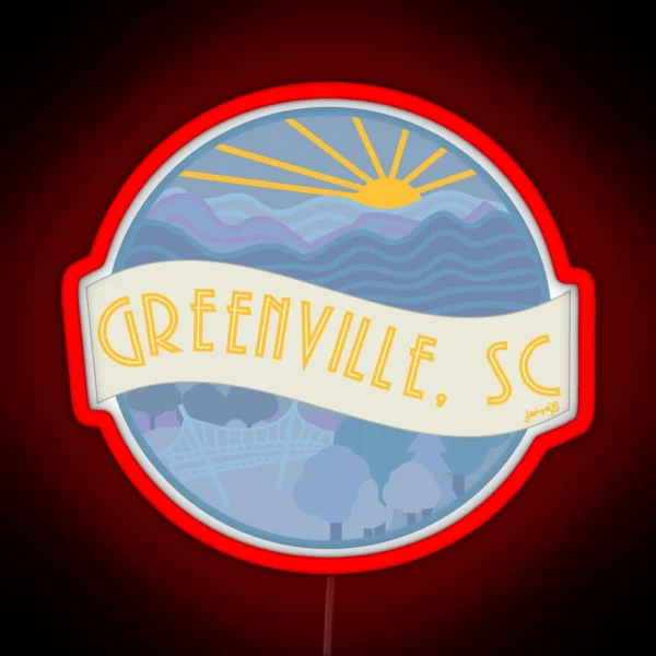 Greenville SC Vintage Led RGB Neon Sign