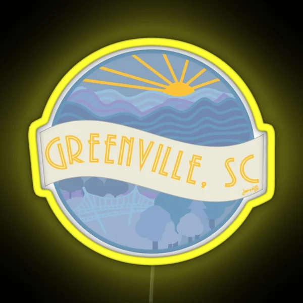 Greenville SC Vintage Led RGB Neon Sign