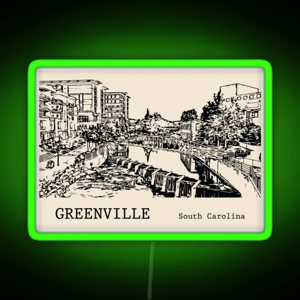 Greenville South Carolina RGB Neon Sign