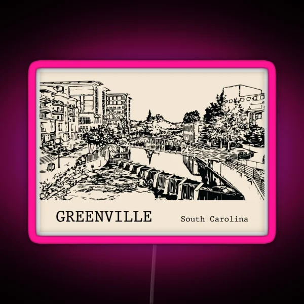 Greenville South Carolina RGB Neon Sign