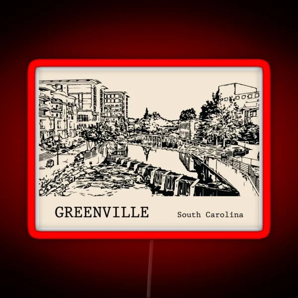 Greenville South Carolina RGB Neon Sign