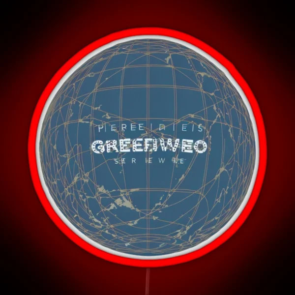 Greeny Netting World Logo Abstracts Art RGB Neon Sign