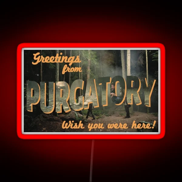 Greetings From Purgatory RGB Neon Sign