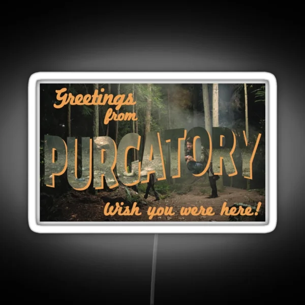 Greetings From Purgatory RGB Neon Sign