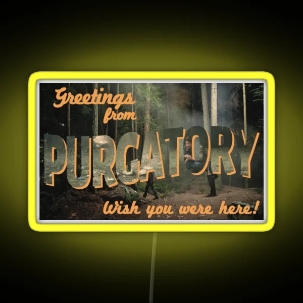 Greetings From Purgatory RGB Neon Sign