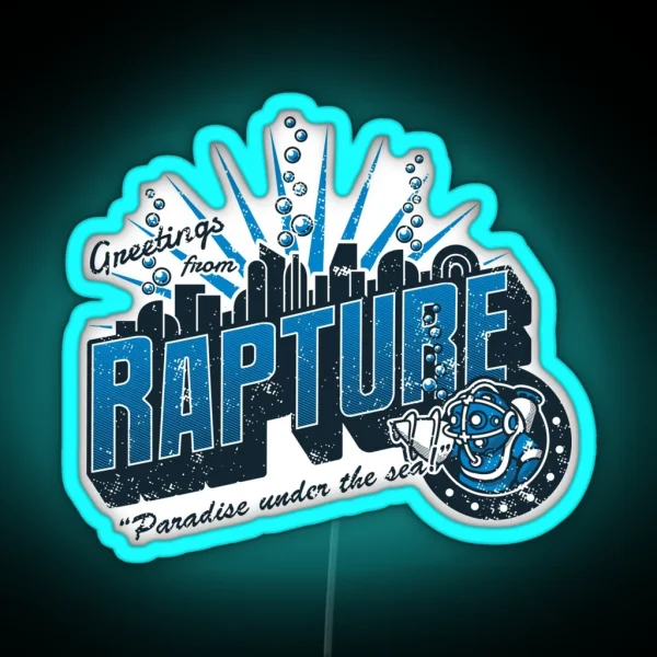 Greetings From Rapture RGB Neon Sign