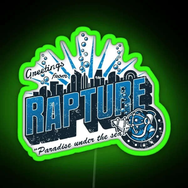 Greetings From Rapture RGB Neon Sign