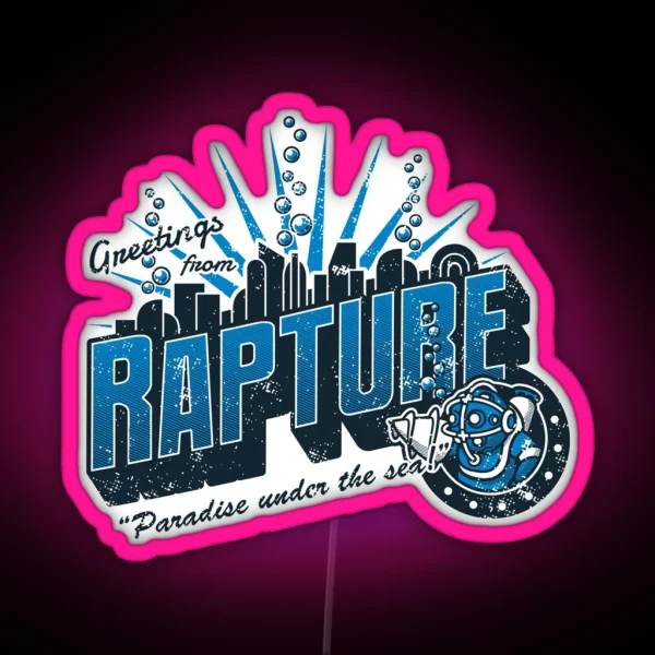 Greetings From Rapture RGB Neon Sign
