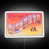 Greetings From RICHMOND VA RGB Neon Sign