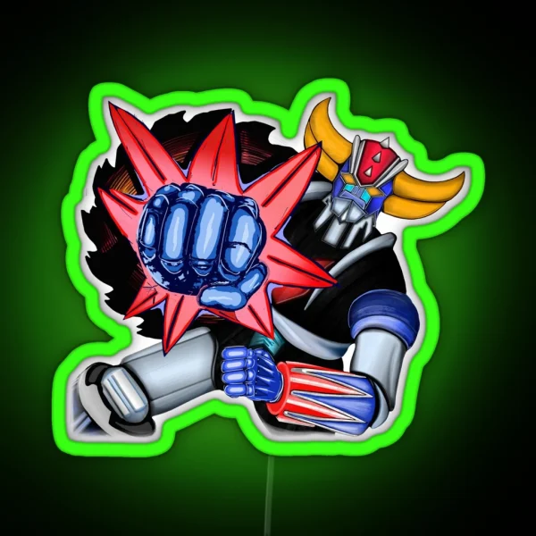 Grendizer Goldorak FIST PUNCH RGB Neon Sign