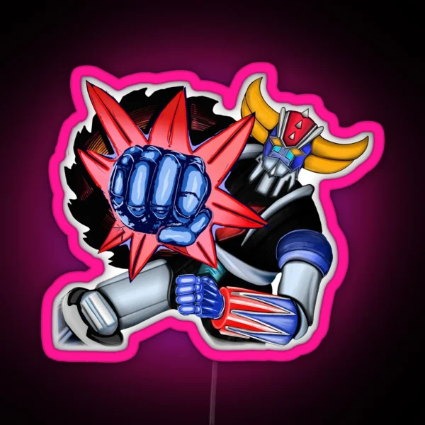 Grendizer Goldorak FIST PUNCH RGB Neon Sign