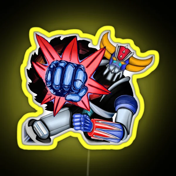 Grendizer Goldorak FIST PUNCH RGB Neon Sign