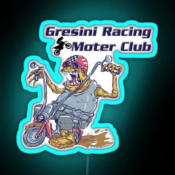 Gresini Racing Morter Club Ghost Rider RGB Neon Sign