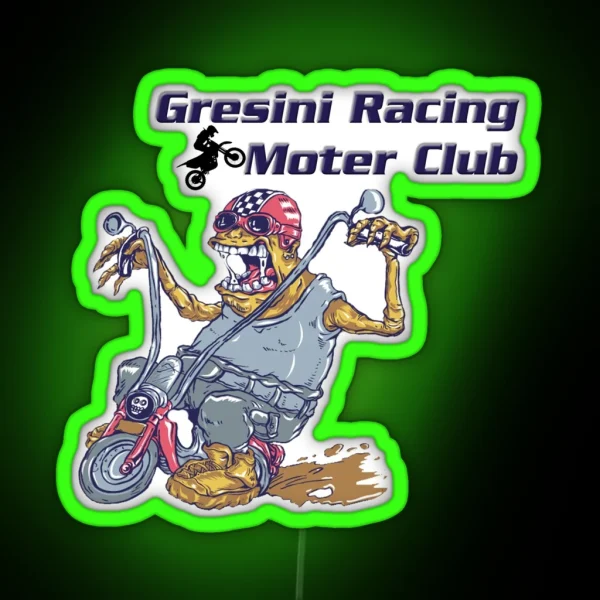 Gresini Racing Morter Club Ghost Rider RGB Neon Sign