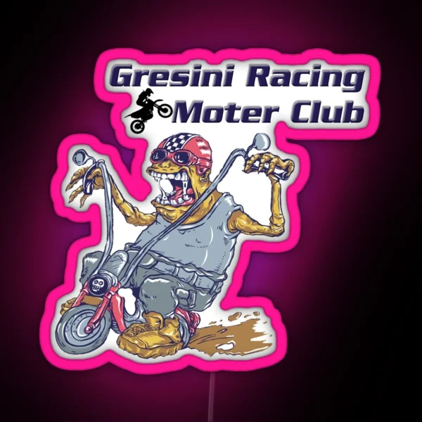 Gresini Racing Morter Club Ghost Rider RGB Neon Sign