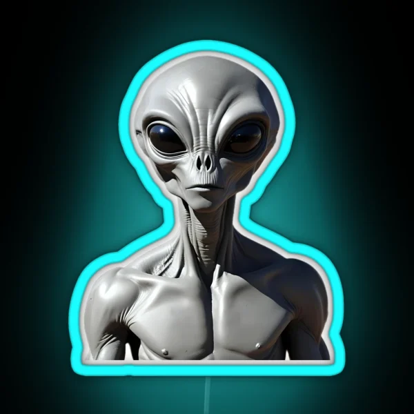 Grey Alien Encounter RGB Neon Sign