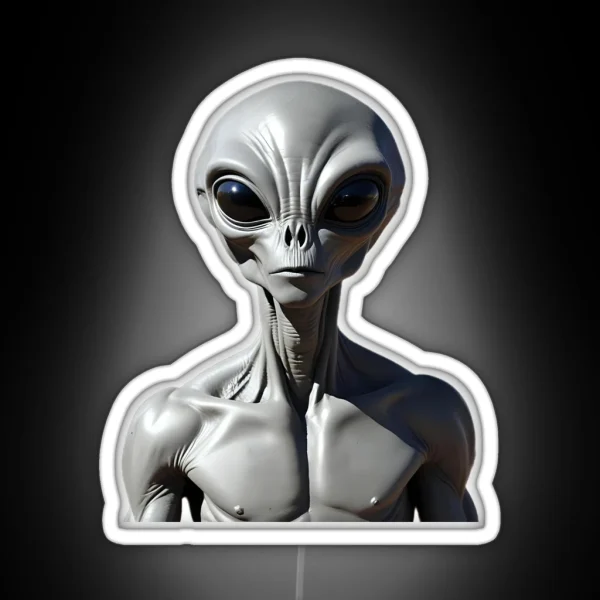 Grey Alien Encounter RGB Neon Sign