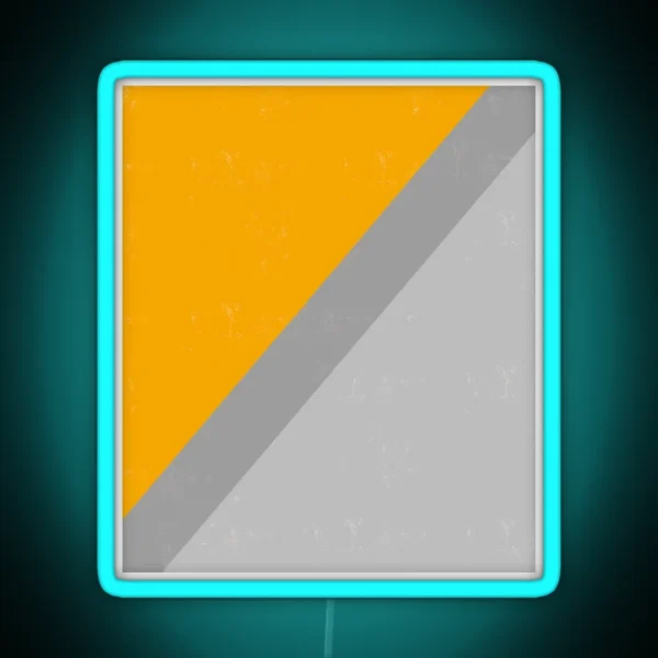Grey And Yellow Painterly Roller Brush Style Geometric RGB Neon Sign
