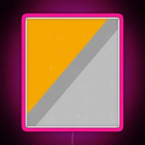 Grey And Yellow Painterly Roller Brush Style Geometric RGB Neon Sign