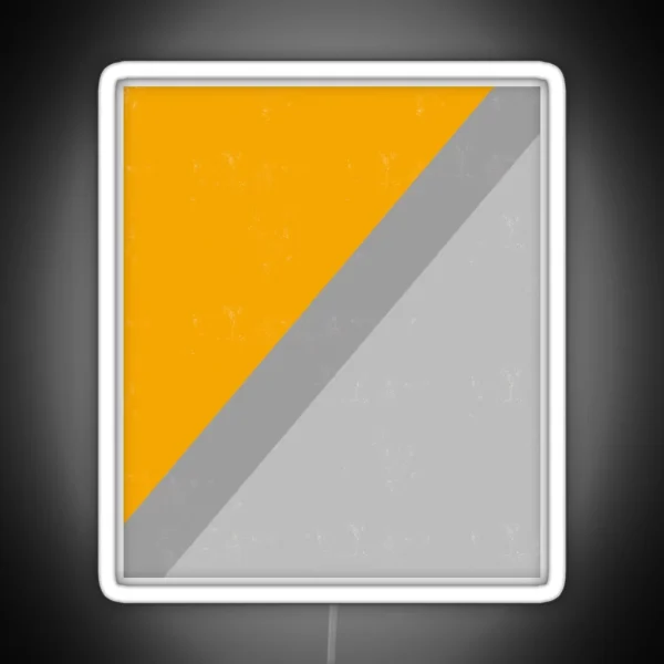 Grey And Yellow Painterly Roller Brush Style Geometric RGB Neon Sign