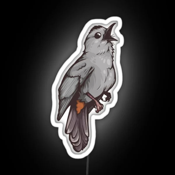 Grey Catbird RGB Neon Sign