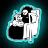 Grim And Cat Reading Time RGB Neon Sign - Image 3