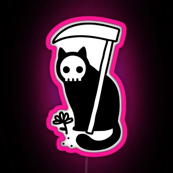 Grim Kitty RGB Neon Sign