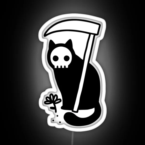 Grim Kitty RGB Neon Sign