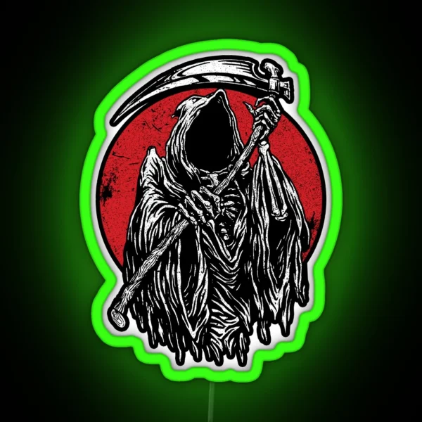 Grim Reaper Angle Of Death RGB Neon Sign