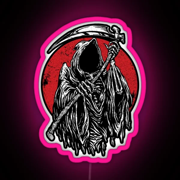 Grim Reaper Angle Of Death RGB Neon Sign