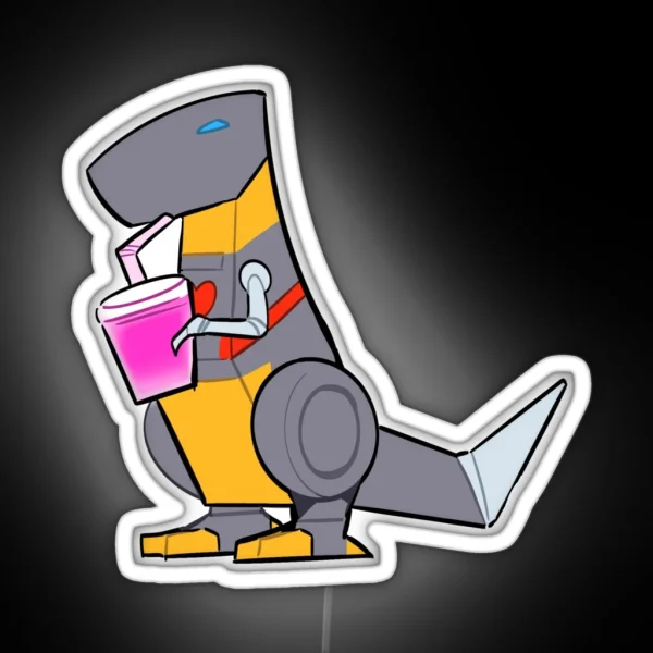 Grimlock S Energon Smoothie RGB Neon Sign