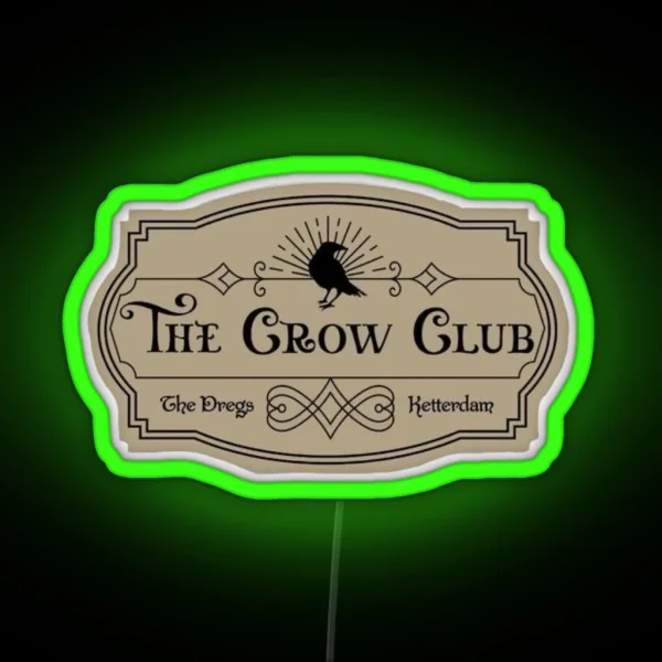 Grishaverse The Crow Club Brown RGB Neon Sign
