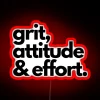 Grit Attitude And Effort Growth Mindset RGB Neon Sign