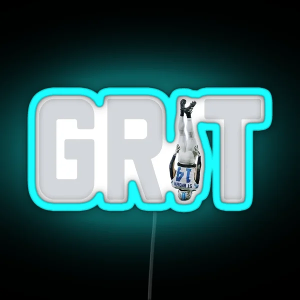 GRIT Detroit Football RGB Neon Sign
