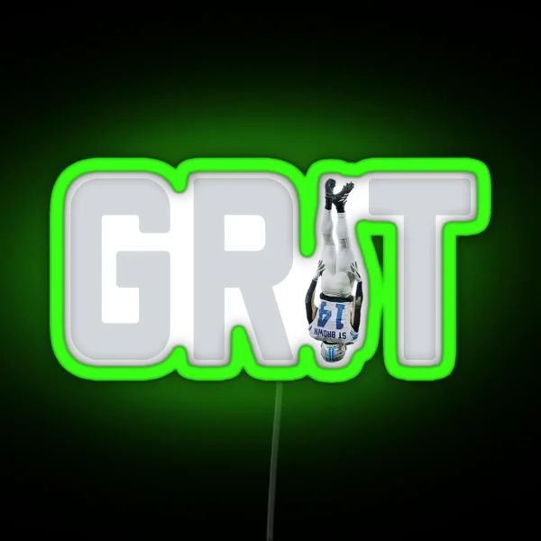 GRIT Detroit Football RGB Neon Sign