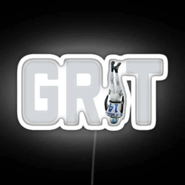 GRIT Detroit Football RGB Neon Sign